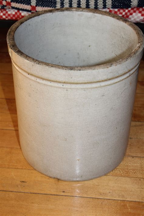 Antique Stoneware Crock 2 Gallon Monmouth Pottery Farmhouse Decor