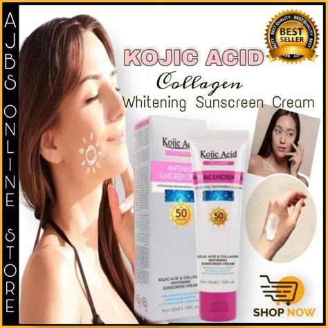 Original Kojic Acid Collagen Whitening Sunscreen Cream Face Whole Body