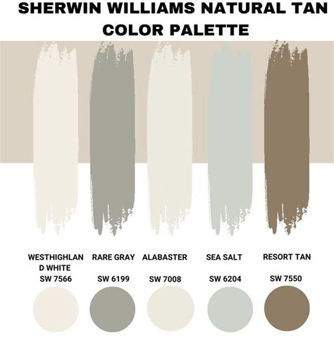 Sherwin Williams Natural Tan Palette Coordinating Inspirations In