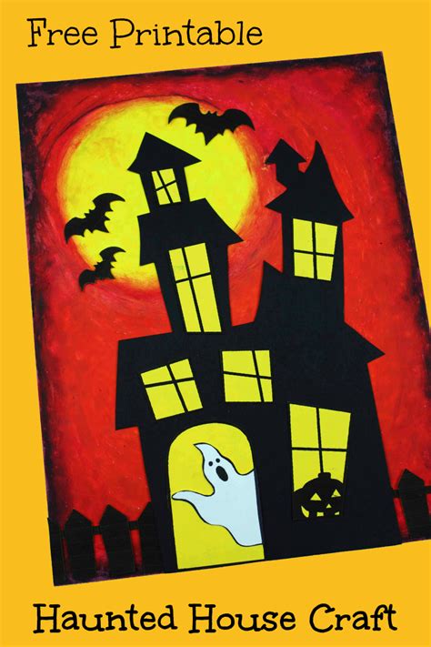 Free Paper Haunted House Template