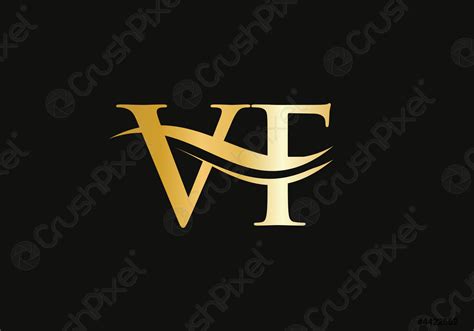 Modern Letter Vf Logo Design Vector Initial Linked Letter Vf Stock