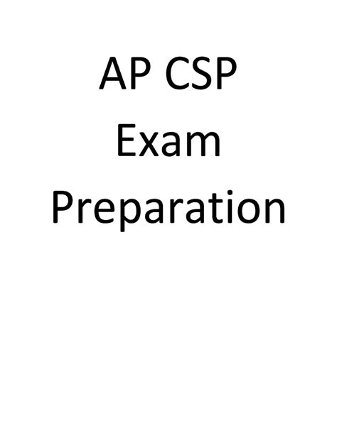 Ap Computer Science Principles Exam Reference Sheet Fill Online