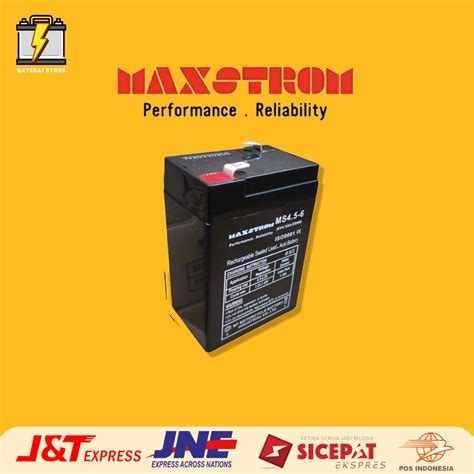 Jual AKI KERING BATERAI LAMPU EMERGENCY VRLA UPS MAXSTROM MF 6V 4 5Ah