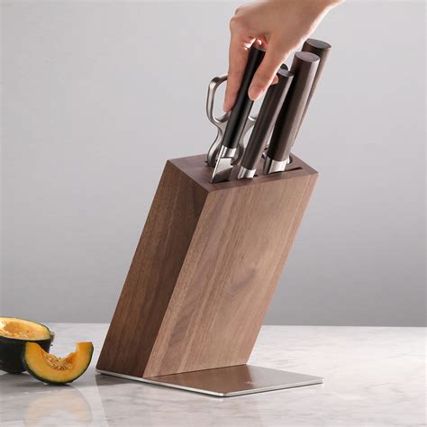 6 Piece Hua Knife Block Set Haku Series Damascus Knives Touch Of Modern