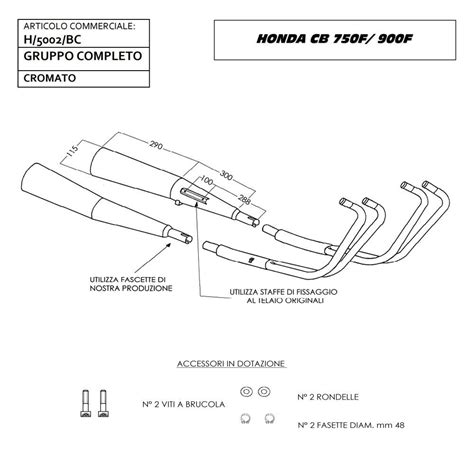 SCARICO COMPLETO Full Exhaust MARVING HONDA CB 750 F FII CB 900 F H