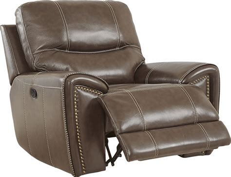 Italo Brown Leather Recliner | Rooms to Go