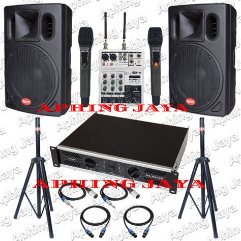 Jual Paket Sound System Indoor Outdoor Speaker Inch Power Amplifier