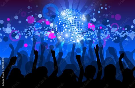 Dance party flyer, musical background. Stock Vector | Adobe Stock