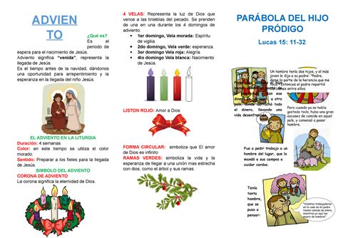 Triptico de adviento Qué es Es el periodo de espera para el