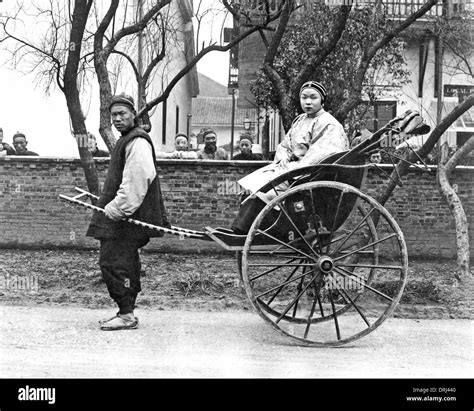 Woman in rickshaw, China Stock Photo - Alamy