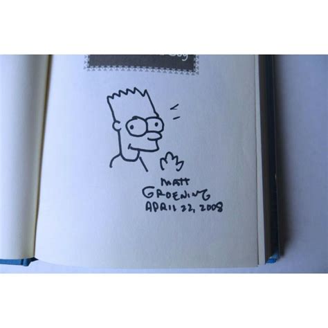 Sold Price Matt Groening Signed Hardcover Book The Simpsons Bart