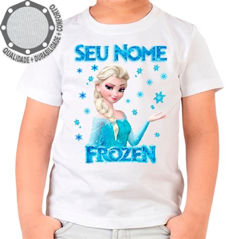 Camiseta Elsa Frozen Camisa Adulto E Infantil Evento Ah