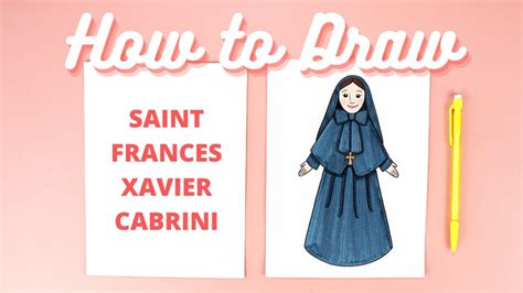 How To Draw Saint Frances Cabrini Aka Mother Cabrini Step By Step