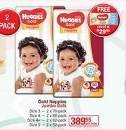 Huggies Gold Nappies Jumbo Bale Plus Free Huggies Wipes Pack Per Bale