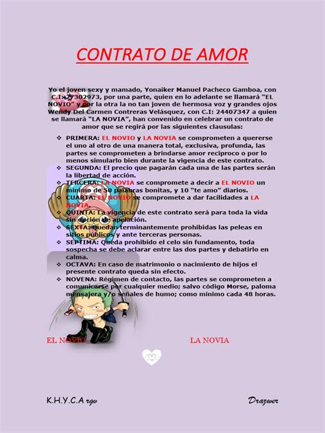 Contrato De Amor Pdf