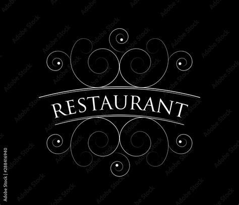 Food And Restaurant Logo - Isolated On Black Background. Vector ...