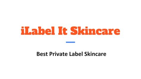 Ppt Best Private Label Skincare Powerpoint Presentation Free