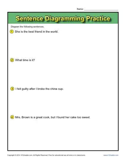 Sentence Diagramming Practice