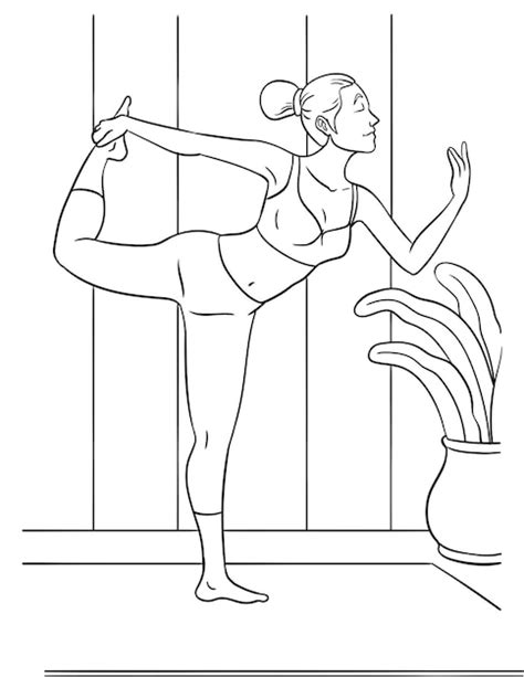 P Gina Para Colorear De Yoga Para Ni Os Vector Premium