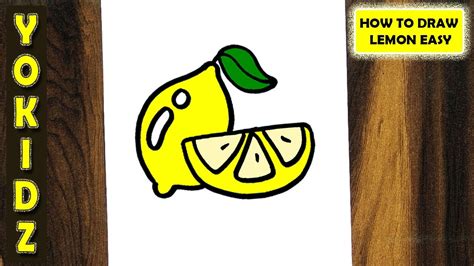 How To Draw Lemon Easy Lemon Slice Drawing Youtube