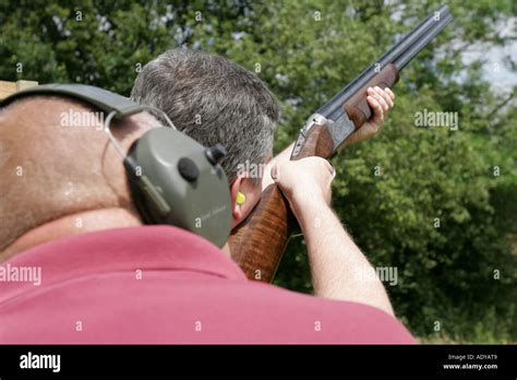 Clay Pigeon Shooting Stock Photo Alamy