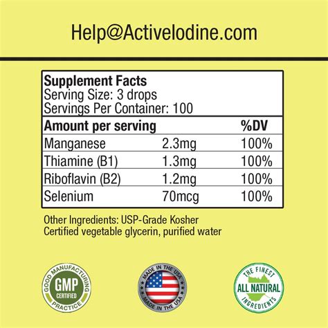 Active Iodine Plus I Absorb Real Nascent Iodine With Selenium And B