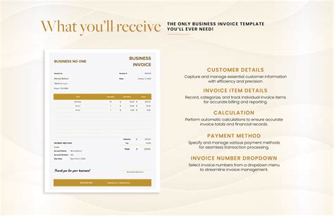 Business Invoice Template - Download in Excel, Google Sheets | Template.net