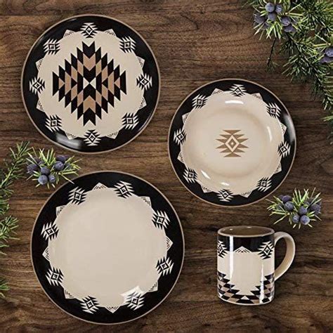 Paseo Road By Hiend Accents Chalet Aztec 16 Piece Ceramic Dinnerware