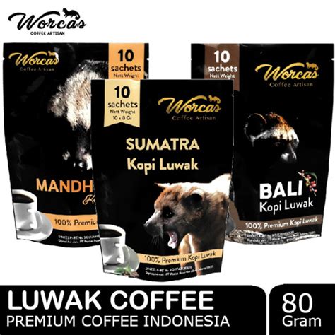 Qoo Worcas Kopi Luwak Sachets X Gr Premium Indonesian Luwak