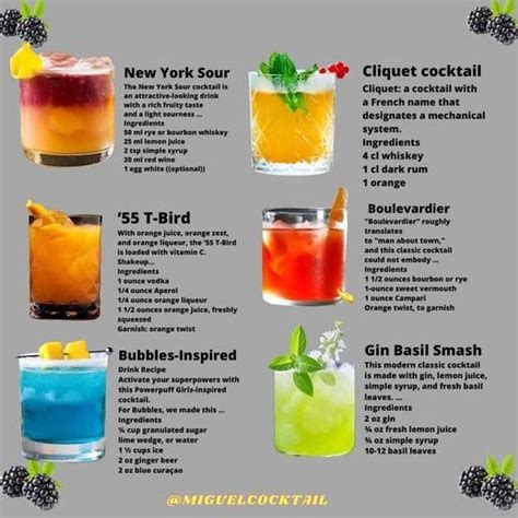 Drinks and cocktails recipes with photo | Cocktail recipes, Alcohol drink recipes, Alcohol recipes