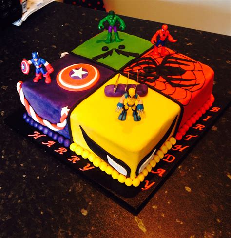 Year Old Boy Superhero Birthday Cakes Photo Superhero Birthday