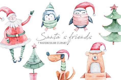 Watercolor Christmas Clipart - Clip Art Library