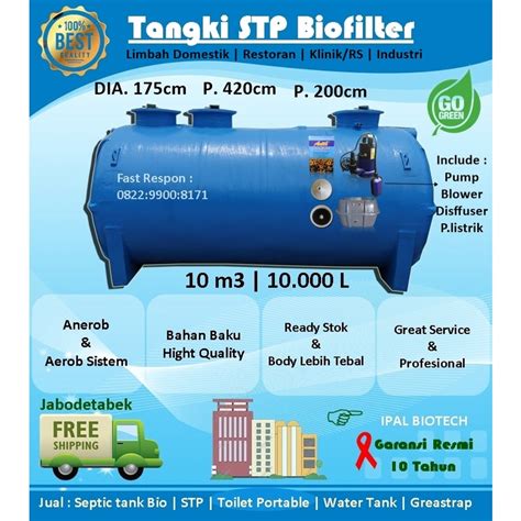 Jual Ipal Stp Biotech Tangki Ipal Biofilter Liter Stp Kubik