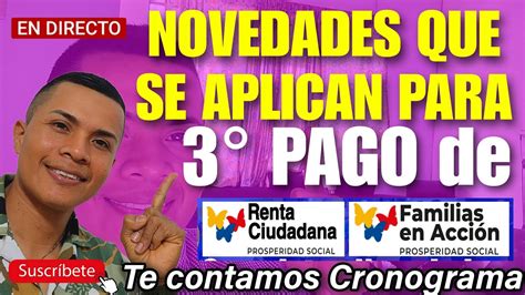 En Vivo Novedades Para Pago Renta Ciudadana Familias En