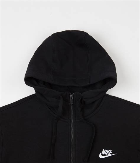 Nike Club Half Zip Hoodie - Black / Black / Black / White | Always in ...