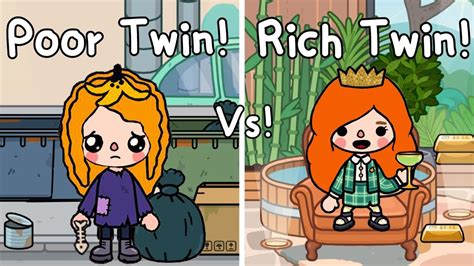 Rich Twin Vs Poor Twin👩🏼‍🤝‍👩🏻🍼👀toca Life World🌎แฝดรวย Vs แฝดจน Toca