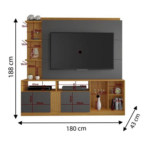 Estante Home Extremo para TV de Até 60 Polegadas JCM Movelaria CINAMOMO