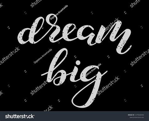 Dream Big Lettering Poster Clothes Vector Stock Vector Royalty Free