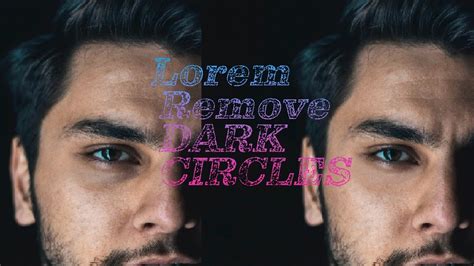 إزالة الهالات السوداء بالفوتوشوب Remove Dark Circles In Photoshop Youtube