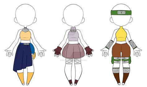 Naruto Outfit Collab Adoptables 94 {3 3 Open} By Zikaa Adopts On Deviantart