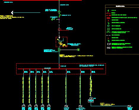 Diagrama Unifilar Subestacion Kva En Dwg Kb Librer A Cad