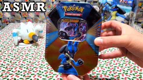 Opening Pokemon V Forces Tin Lucario Asmr Pokemon Cards And Chill Youtube