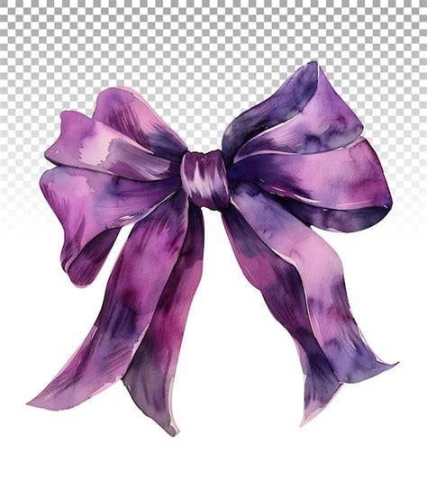 Premium PSD Delicate Satin Bow In Watercolor