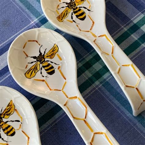 Kitchen Utensil Holdershoney Bee Decorhoney Bee Etsy