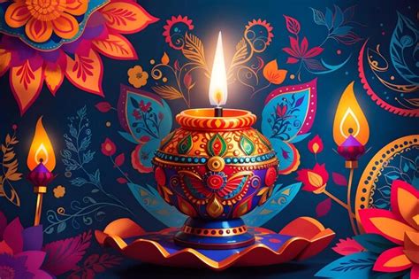 Premium AI Image | Happy Diwali Deepavali Festible Lamp Happy Box ...