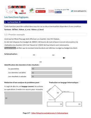 Remplissable En Ligne Blogs Lyceecfadumene Les Fonctions Logiques Fax