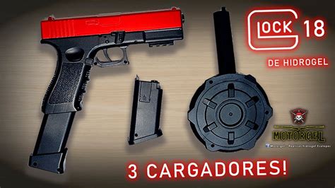 Glock 18 Automatica Con 3 Cargadores Unboxing Y Prueba Gelsoft