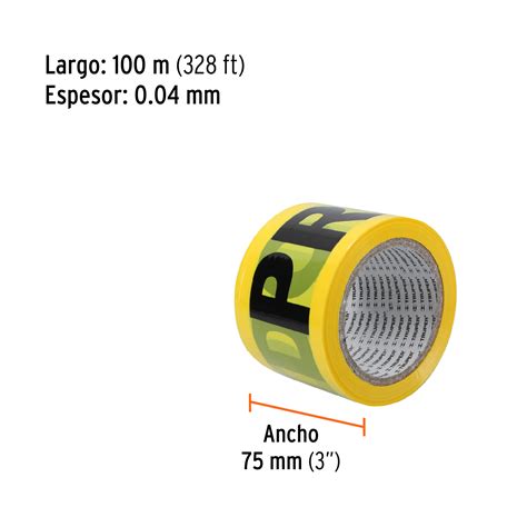 13995 CIDE 103 TRUPER Rollo De 100 M De Cinta Delimitadora Prohibido