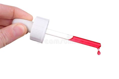 dropper  red liquid stock image image  equipment