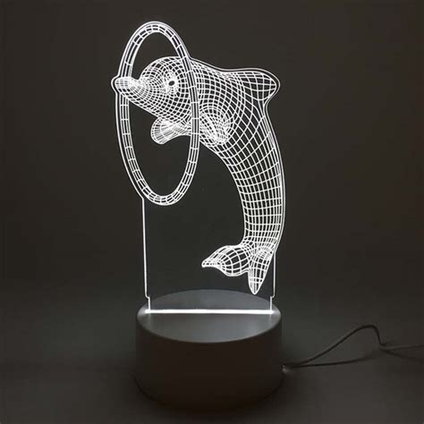 Delfin 3D Lampe En Flot Natlampe Ledide Dk